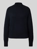 OPUS Gebreide pullover met extra brede schouders, model 'Parto' Marineblauw