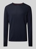 Christian Berg Men Gebreide pullover met ronde hals Marineblauw