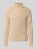 DRYKORN Regular fit gebreide pullover met elastische boordjes Beige