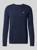 Tommy Jeans Gebreide pullover met logostitching Donkerblauw