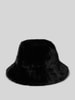 monari Bucket Hat mit Kunstfellbesatz Black