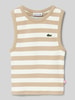 Lacoste Tanktop mit Logo-Badge Beige