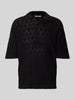 Redefined Rebel Regular Fit Poloshirt mit V-Ausschnitt Modell 'Aron' Black