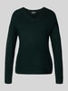 Only Regular Fit Strickpullover mit V-Ausschnitt Modell 'CAMILLA' Dunkelgruen