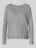 Vero Moda Comfort Fit Strickpullover aus Viskose-Mix Modell 'BREEZE AURA' Mittelgrau Melange