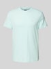 Tommy Jeans Regular Fit T-Shirt aus reiner Baumwolle mit Label Print Tuerkis