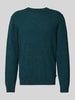 Tom Tailor Regular fit gebreide pullover van zuiver katoen Smaragdgroen