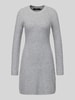 VERO MODA Regular Fit Strickkleid mit Rundhalsausschnitt Modell 'JOSANNA' Mittelgrau Melange