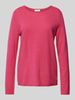 Fynch-Hatton Pullover aus Woll-Mix mit Label-Detail Pink