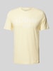 s.Oliver RED LABEL Regular Fit T-Shirt aus reiner Baumwolle mit großem Label Print Hellgelb