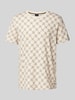 JOOP! Collection T-shirt met labeldetail, model 'Brian' Beige