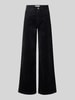 Marc O'Polo DENIM Wide Leg corduroy broek van katoenmix model 'Tomma' Zwart