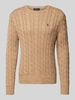 Polo Ralph Lauren Strickpullover mit gerippten Abschlüssen Modell 'DRIVER' Camel