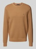 Tommy Hilfiger Strickpullover mit Logo-Stitching Camel