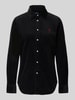 Polo Ralph Lauren Slim Fit Hemdbluse aus Cord mit Label-Stitching Black
