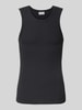 JAKE*S STUDIO MEN Tanktop met ronde hals en labeldetail Zwart