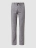 MCNEAL Regular Fit Hose aus Leinenmischung Dunkelgrau