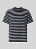 Selected Homme Regular Fit T-Shirt aus Baumwoll-Mix Modell 'ELI' Marine