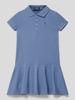 Polo Ralph Lauren Kids Jurk met polokraag, model 'POLO' Rookblauw