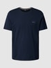 BOSS T-shirt met labelstitching Donkerblauw