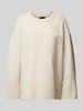 Pieces Pullover met lange mouwen en zijsplitten, model 'NANCY' Offwhite