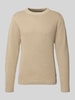 Jack & Jones Strickpullover mit gerippten Abschlüssen Modell 'DOVER' Beige