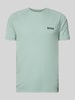 BOSS Green Slim fit T-shirt met labelprint, model 'TOP SPIN CB' Mintgroen