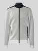 bugatti Sweatjacke mit Stehkragen Ecru
