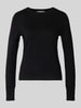 Christian Berg Woman Selection Gebreide pullover met ronde hals Zwart