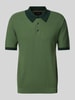 Scotch & Soda Regular fit poloshirt met structuurmotief Groen