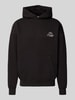 PROHIBITED Relaxed Fit Hoodie aus Baumwoll-Mix mit Label-Stitching Black