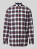 Christian Berg Men Freizeithemd mit Button-Down-Kragen Bordeaux