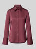 MANGO Slim Fit Bluse aus Satin Modell 'IDEALE' Bordeaux