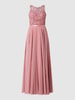 Luxuar Abendkleid mit Strasssteinbesatz Mauve