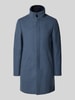 Matinique Lange jas met opstaande kraag, model 'Harvey' Bleu