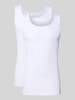 Tom Tailor Tanktop van puur katoen in een set van 2 Wit
