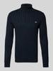 Gant Rollkragenpullover mit Label-Stitching Marine