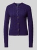 Polo Ralph Lauren Wollcardigan mit Zopfmuster Purple