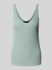 Vero Moda Regular fit tanktop in gebreide look, model 'NEWLEX' Rietgroen