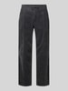 MCNEAL Regular fit corduroy broek met tunnelkoord Donkergrijs