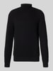 MCNEAL Rollkragenpullover mit gerippten Abschlüssen Black