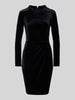 Zero Knielanges Kleid mit gelegten Falten Black