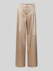 Jake*s Cocktail Wide Leg Bundfaltenhose mit Eingrifftaschen Metallic Beige Melange