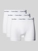 Calvin Klein Underwear Trunks mit Label-Bund im 3er-Pack Weiss