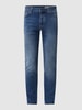 REVIEW Slim fit jeans met stretch  Donkerblauw