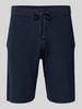 Christian Berg Men Sweatshorts mit Strukturmuster Marine