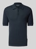 Marc O'Polo Regular Fit Poloshirt aus Leinen-Baumwoll-Mix Marine