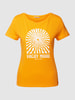 Tom Tailor Denim T-shirt met logoprint Oranje