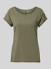 Christian Berg Woman T-shirt met kapmouwen Rietgroen