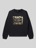 Guess Sweatshirt mit Label-Print und Rundhalsausschnitt Black